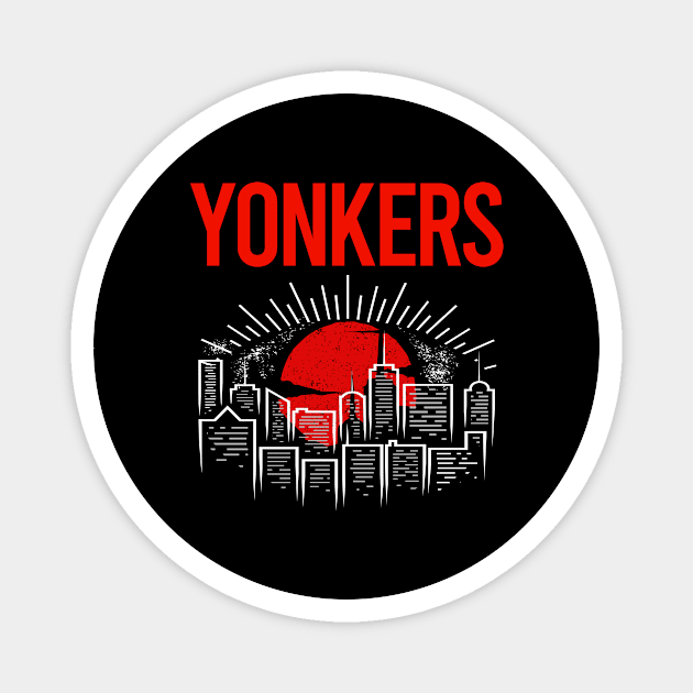 Red Moon Yorba Linda Magnet by flaskoverhand